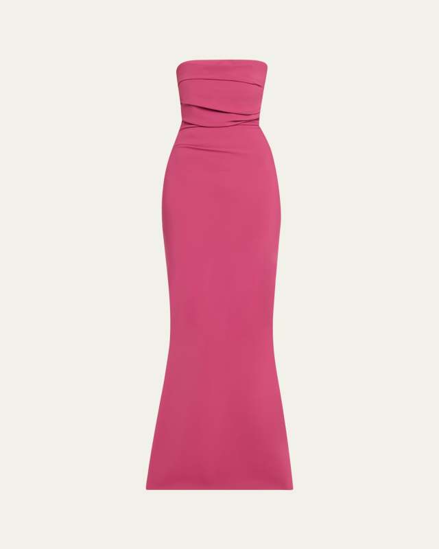 Irya Ruched Strapless Gown